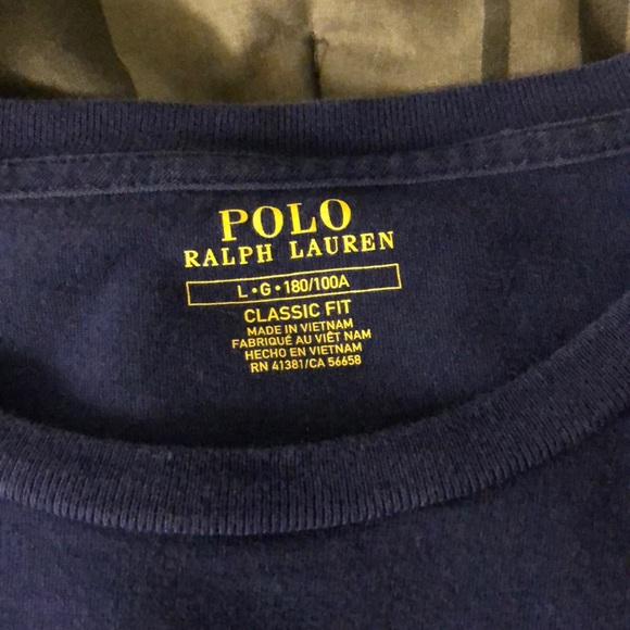 Navy blue Polo Ralph Lauren pocket tee - Picture 3 of 4